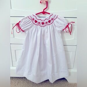 Classic whimsy heart smocked dress 18 mo